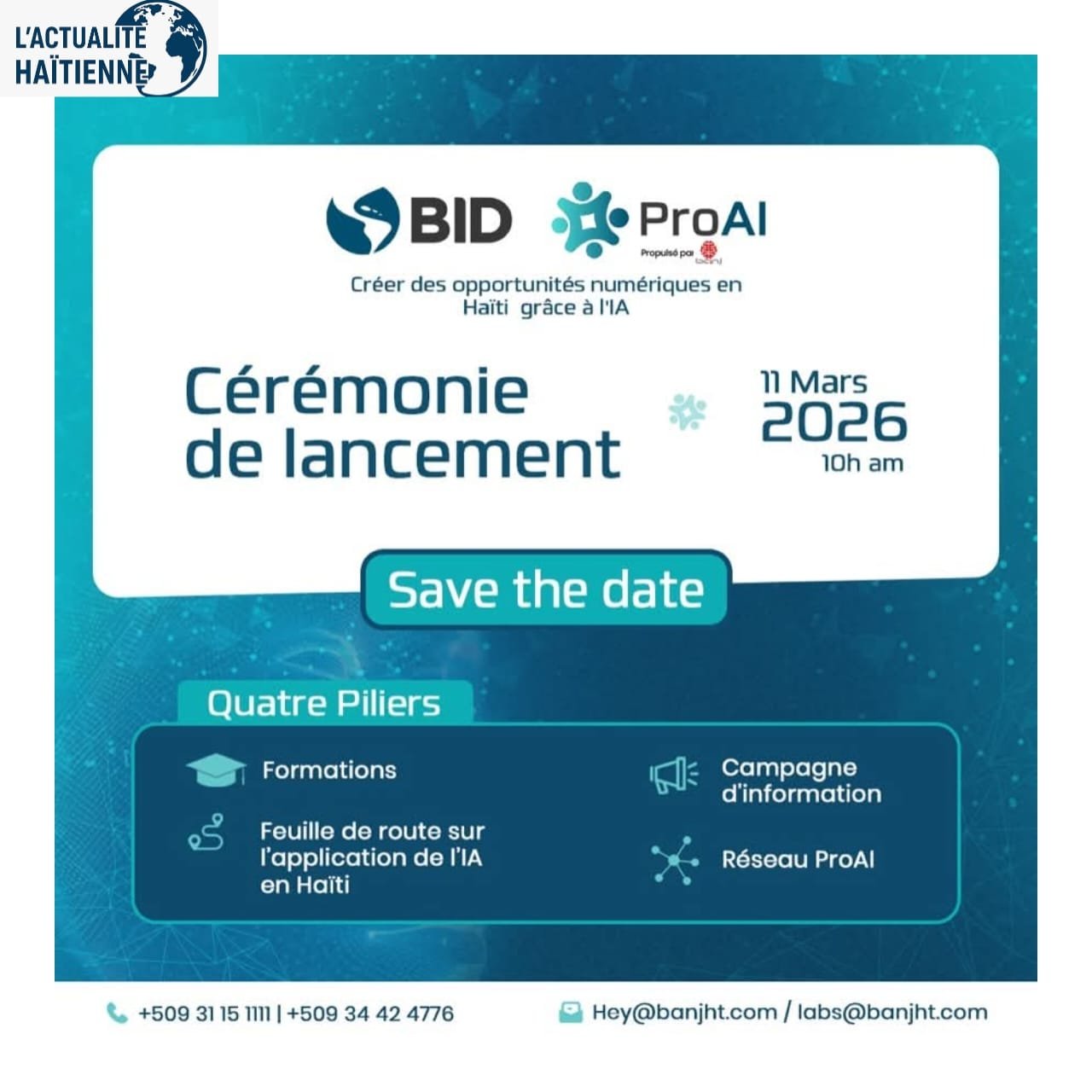 L&rsquo;avenir numérique d&rsquo;Haïti : Le programme PROAI de la BID et BANJ